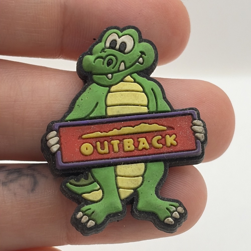 Outback Steakhouse Rubber Crocodile Lapel Hat Pin